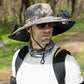 🔥Summer has arrived. - Wide Brim Solar Fan Outdoor Fishing Hat-Solar & USB Charging