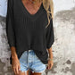🔥Hot Sale 50% OFF🔥V-neck Hollow Knitted Top🍀