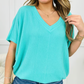💥Limited time promotion 49% Off💥Women's V-Neck Versatile Casual Bat Sleeve T-Shirt Tops