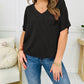 💥Limited time promotion 49% Off💥Women's V-Neck Versatile Casual Bat Sleeve T-Shirt Tops
