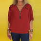 🔥 Hot Sale-49% Off🩷Women's Chiffon Zip-up Neck Casual Top