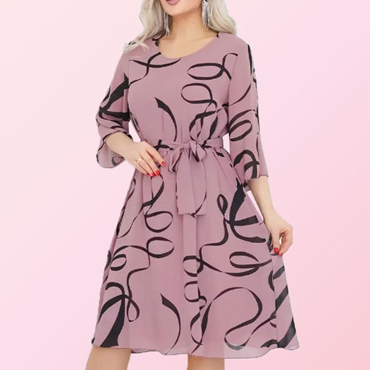 🔥Hot Sale🔥Elegant Loose Midi Dress with Ruffled Sleeves