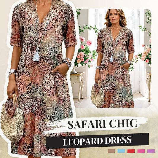 💥2025 New Sale Half Price 💥Safari Chic Leopard Print Dresses