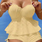 💕🌊Women‘s Steel Brace Solid Color Halter Split Bikini