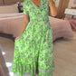 💥Lastday! Hurry up！！💥💃Hot Sale 49% OFF🔥 Floral Print V-neck Dress