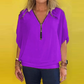 🔥 Hot Sale-49% Off🩷Women's Chiffon Zip-up Neck Casual Top