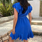 ❤️2025 New Products❤️Women's Elegant Waist Tie V-Neck Ruffle Dress