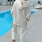 🎉Women's Two-Piece Solid Color Hooded Sweatshirt Set