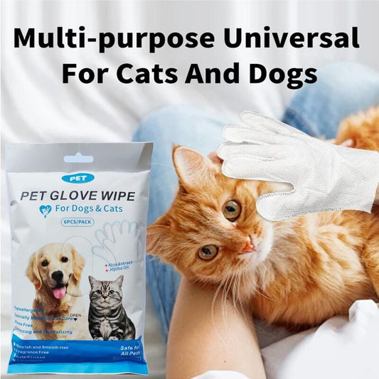 🎁Last Day Promotion 49% OFF🔥Pet Bathing Wipes for Dogs & Cats, Cleaning & Deodorizing Grooming Gloves