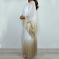 ⏳ Limited Time Offer – 50% Off! 🔥🌸Mesh Mix Dip Dye Loose Flowy Top & Trouser Set
