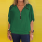 🔥 Hot Sale-49% Off🩷Women's Chiffon Zip-up Neck Casual Top