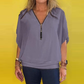🔥 Hot Sale-49% Off🩷Women's Chiffon Zip-up Neck Casual Top