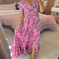 💥Lastday! Hurry up！！💥💃Hot Sale 49% OFF🔥 Floral Print V-neck Dress