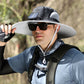 🔥Summer has arrived. - Wide Brim Solar Fan Outdoor Fishing Hat-Solar & USB Charging