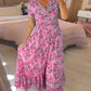 💥Lastday! Hurry up！！💥💃Hot Sale 49% OFF🔥 Floral Print V-neck Dress
