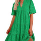 Women's Elegant Hollow Out Lace Ruffle Casual Mini Dress
