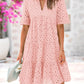 Women's Elegant Hollow Out Lace Ruffle Casual Mini Dress
