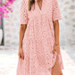Women's Elegant Hollow Out Lace Ruffle Casual Mini Dress