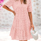 Women's Elegant Hollow Out Lace Ruffle Casual Mini Dress