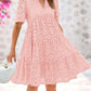 Women's Elegant Hollow Out Lace Ruffle Casual Mini Dress