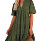 Women's Elegant Hollow Out Lace Ruffle Casual Mini Dress