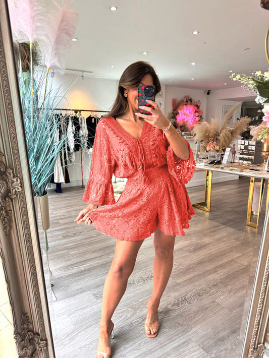 💝2025 NEW SALES - 50% OFF💝Casual Short V-neck Lace Suit