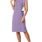 🔥Summer Sale 49% OFF💥Women Round Neck Loose Split Wrinkle-Free Midi Dress with Pockets | Split Hem Airflow Design