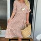 🎁 Hot Sale🎁50%OFF💥Round Neck Polka Dot Print Midi Dress