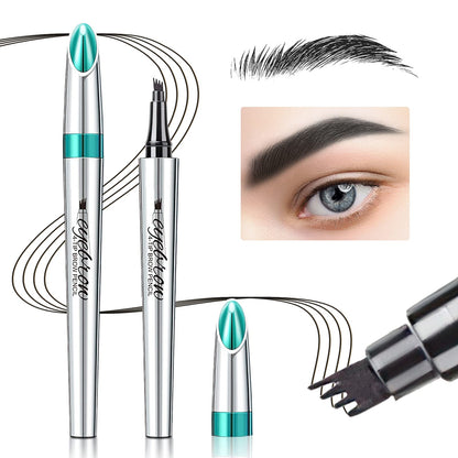 Ögonbrynspenna Micro 4 Point Brow Pen Lift & Snatch Eyebrow Eye Makeup Långvarigt vattentätt & kladdfritt naturligt ögonbrynshår