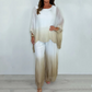 ⏳ Limited Time Offer – 50% Off! 🔥🌸Mesh Mix Dip Dye Loose Flowy Top & Trouser Set