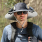 🔥Summer has arrived. - Wide Brim Solar Fan Outdoor Fishing Hat-Solar & USB Charging