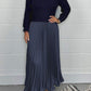 💕Limited Time 55% Off💕Women's solid color Long Sleeve Jumper & Pleated Bottom Dress