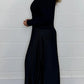 💕Limited Time 55% Off💕Women's solid color Long Sleeve Jumper & Pleated Bottom Dress