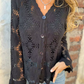 🌸Summer Hot Sale 50%OFF🌸Women's Lace V-Neck Long Sleeve Top