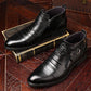 ⏳🔥Special Offer-Save 50%🔥👞Men's Leather Ankle Boots with Double Side Zipper and Pointed Toe🔥Free Shipping📦