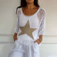 ⏰Last Day Sale 49%OFF⌛💥Women's Fashion Round Neck Crochet Knit Fishnet Top