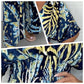 💖Women's Summer Fashion Leaf Print Plus Size Bodysuit with Elastic Waist