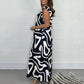🔥Buy 2 Free Shipping🌸Women's Summer Ruffled Wide-Leg Jumpsuit With Geometric Prints