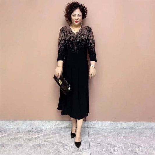 🎉Hot Sale 49% OFF🎉Women’s Noble Elegant Dress with Glitter Neckline