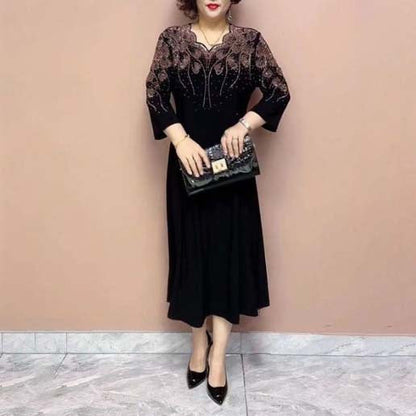 🎉Hot Sale 49% OFF🎉Women’s Noble Elegant Dress with Glitter Neckline
