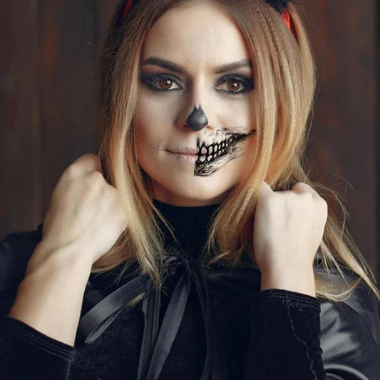 Halloween-skämt smink tillfällig tatuering set