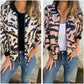 💖Limited Sale 50% OFF💖Women's Fall Zebra Print Zipper Bomber Jacket