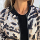 💖Limited Sale 50% OFF💖Women's Fall Zebra Print Zipper Bomber Jacket