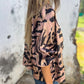 💖Limited Sale 50% OFF💖Women's Fall Zebra Print Zipper Bomber Jacket