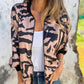 💖Limited Sale 50% OFF💖Women's Fall Zebra Print Zipper Bomber Jacket
