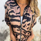 💖Limited Sale 50% OFF💖Women's Fall Zebra Print Zipper Bomber Jacket