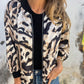 💖Limited Sale 50% OFF💖Women's Fall Zebra Print Zipper Bomber Jacket