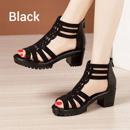 Women's Anti-Slip Peep-Toe Chunky Sandals