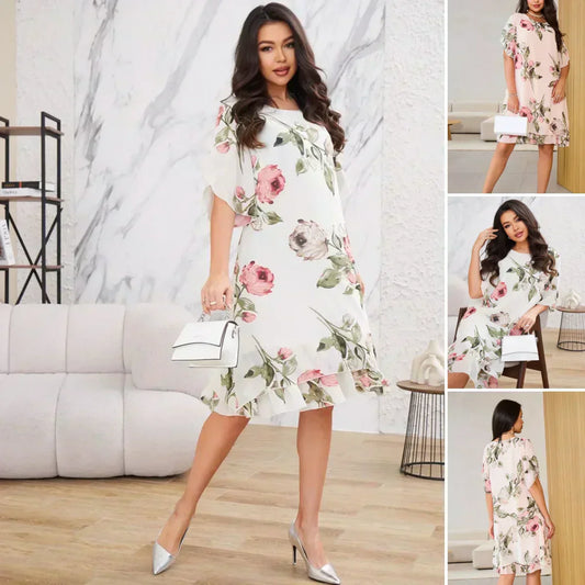 ⏳ Limited time 50% off! 💥Blush Petal Flow Chiffon Dress（The more you buy, the higher the discount）