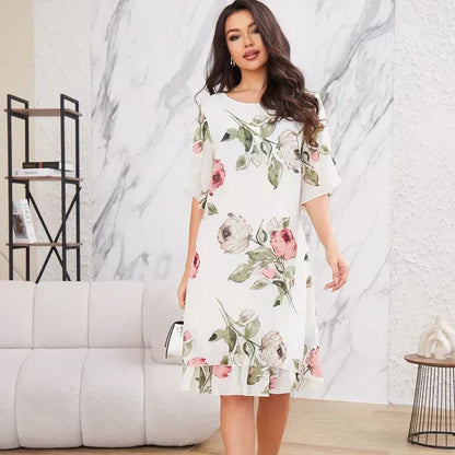 ⏳ Limited time 50% off! 💥Blush Petal Flow Chiffon Dress（The more you buy, the higher the discount）
